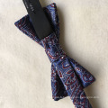 Crée ta propre marque Jacquard Polyester Paisley Pre-Tied Ribbon Bow Tie